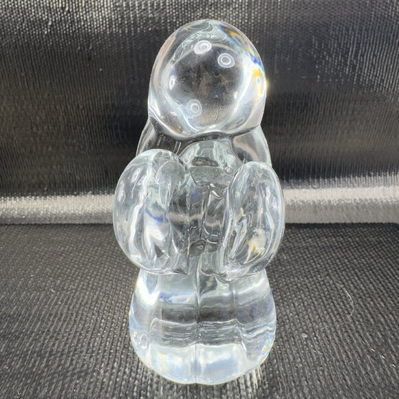 Vintage 1980s Clear Angel Girl Figurine Paperweight Decorative Figure Decor VTG - Picture 9 of 9